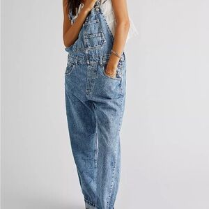 Free People Ziggy Overalls medium women’s we the free powder blue